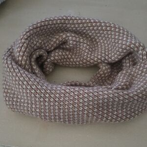 J. Crew Knit Infinity Scarf - Brown and Cream
